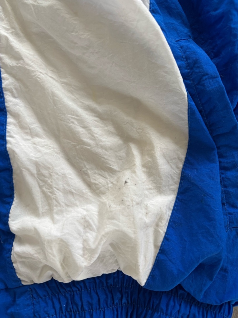 Men's Blue & White Colorblock Windbreaker Jacket or unisex - Picture 7 of 8